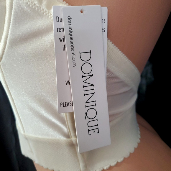 NWT DOMINQUE Corset Shapewear Top IVORY WHITE Retro Pin-Up 34C #6377 - Picture 5 of 11